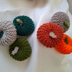 Florabunda Gifts - Hand Knitted Small Pumpkins, Assorted Colours
