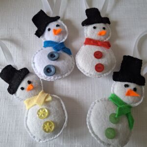 Florabunda Gifts - Cute Little Snowmen Hanging Christmas Tree Decorations