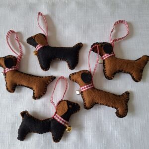 Florabunda Gifts - Gorgeous Handmade Little Daschund Tree Decorations