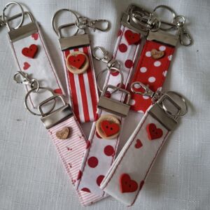 Valentines Zipper Key Fobs